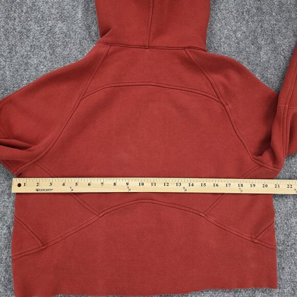 Lululemon Hoodie Womens XS/S Red Scuba Oversized Full Zip Cropped Thumbholes - Picture 4 of 16